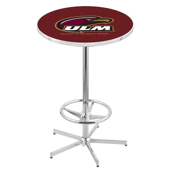 42" Chrome Louisiana-Monroe Pub Table